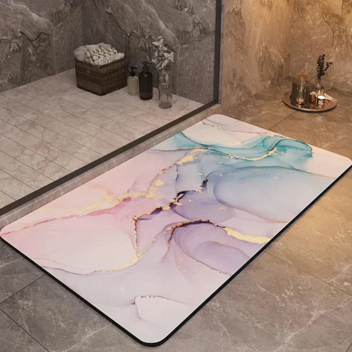 Tapis de Douche Grip et Éponge - Séchage Ultra-Rapide