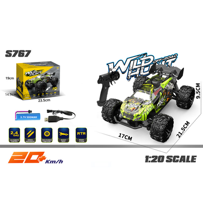 Camion Monster Tout-Terrain Télécommandé Vitesse Extrême – Échelle 1:20