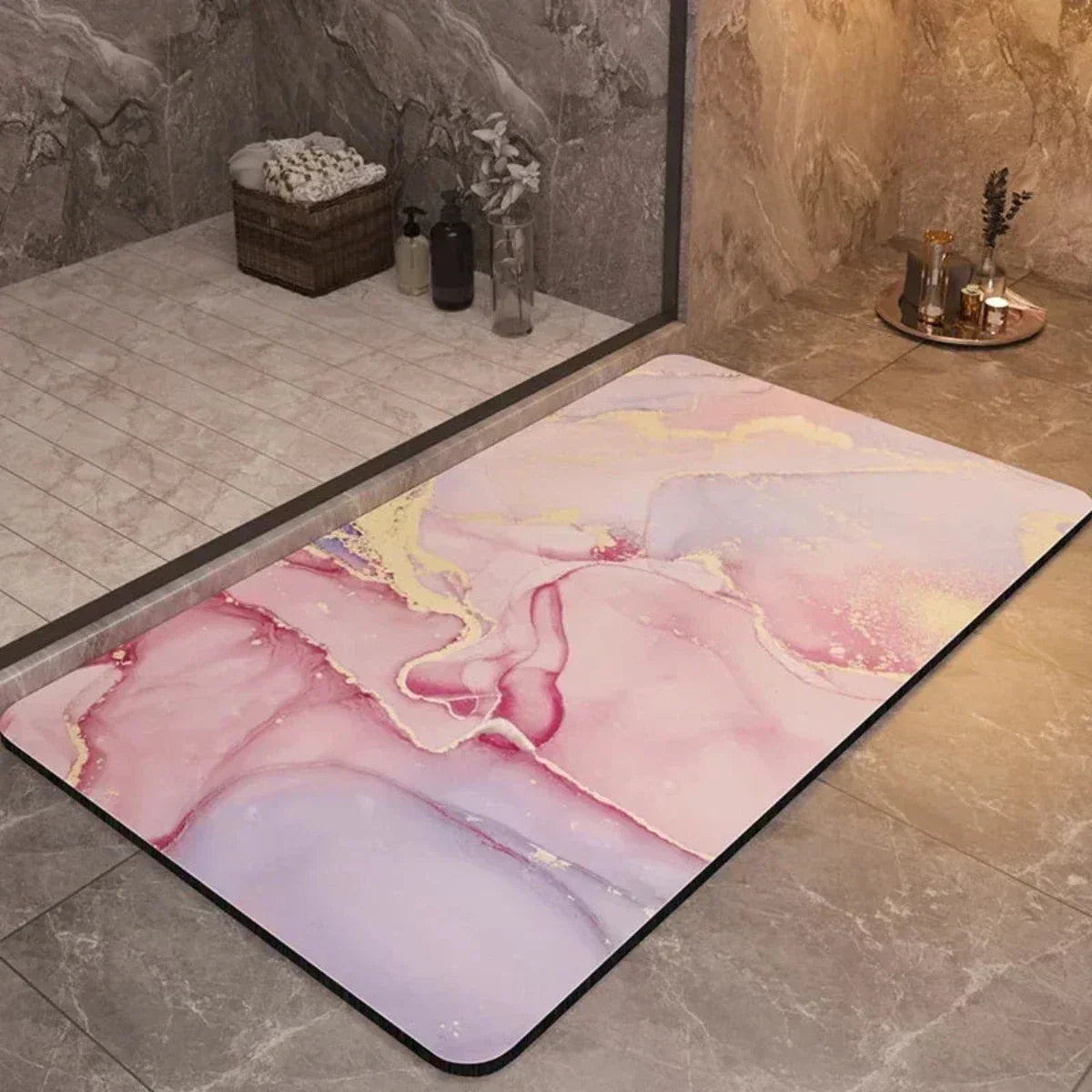 Tapis de Douche Grip et Éponge - Séchage Ultra-Rapide