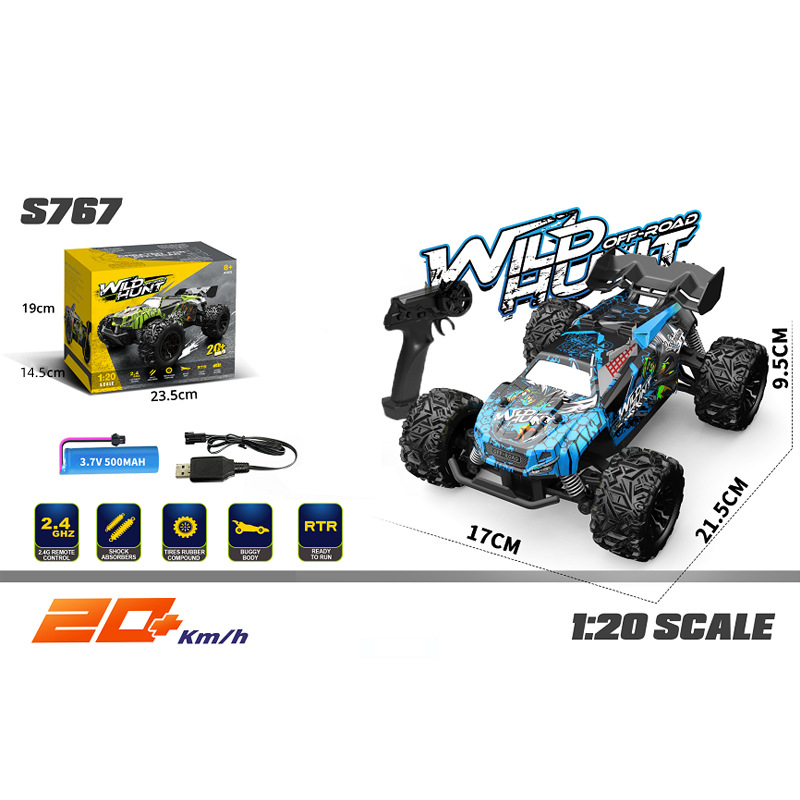 Camion Monster Tout-Terrain Télécommandé Vitesse Extrême – Échelle 1:20
