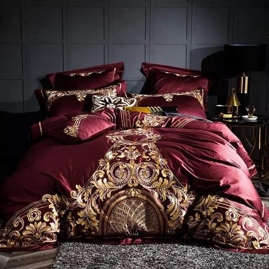 Couette Coton Fin Rouge Élégant pour Chambre Chic - Foivo