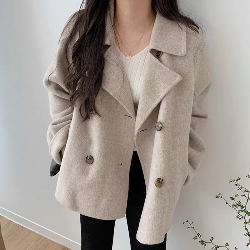 Manteau Élégant Femme À Manches Longues