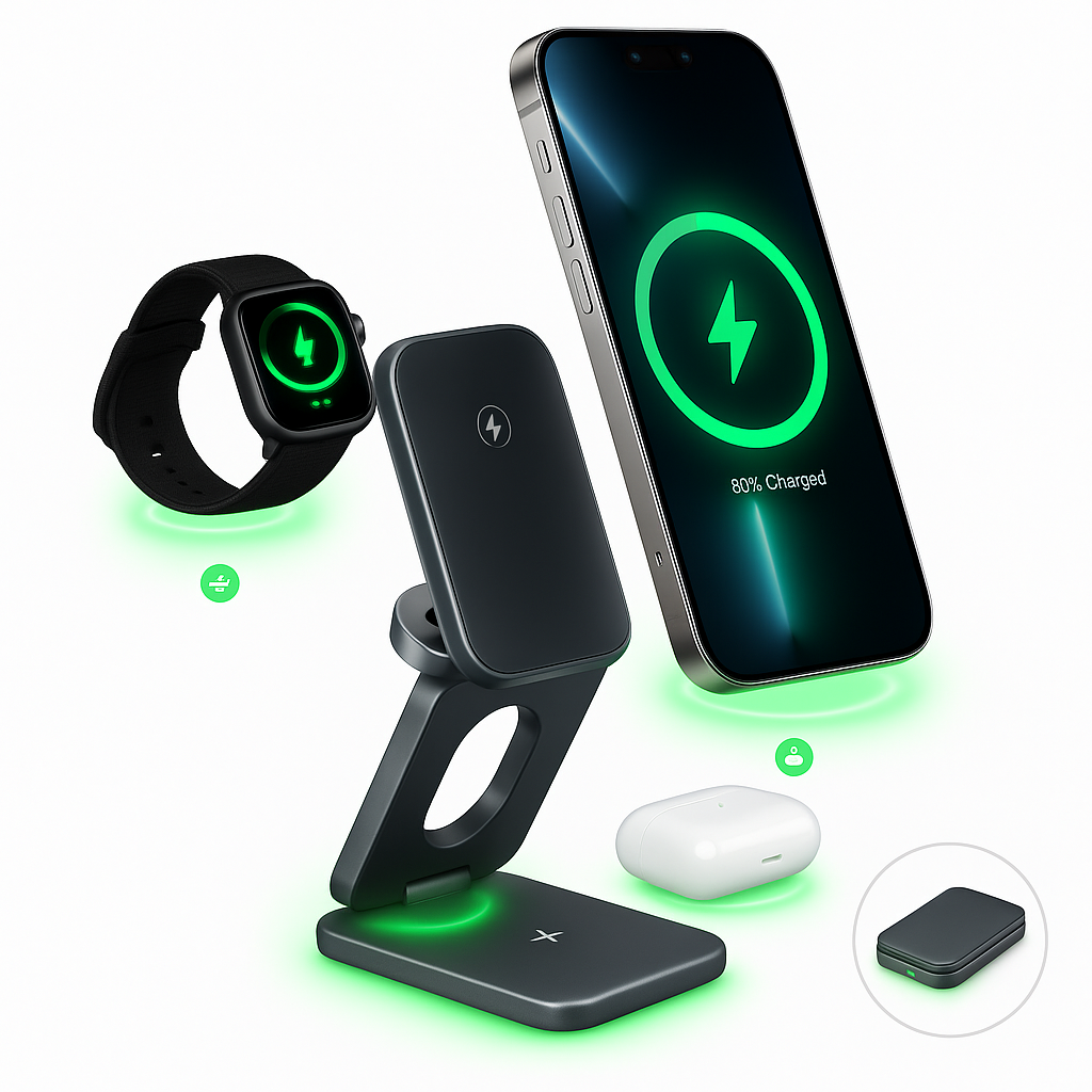 Support de Charge Sans Fil Pliable pour Voyage - BlxckFR