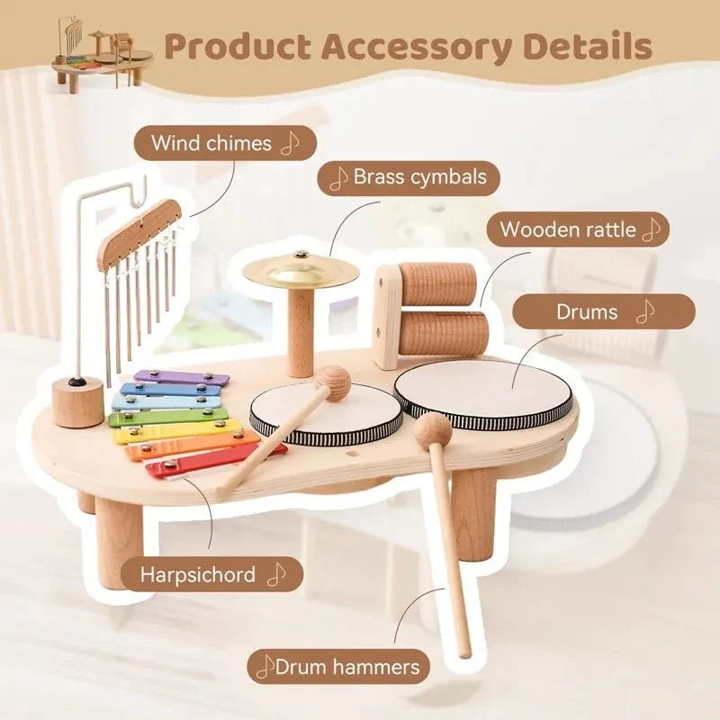 Kids Creative Wooden Music Station_6
