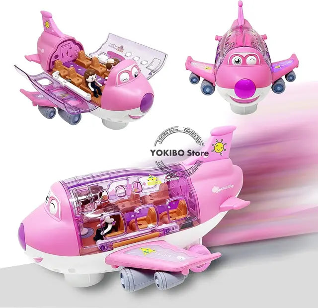 Avion de Jouet Électronique avec Lumières et Sons - Jouet Éducatif pour Enfants - BlxckFR
