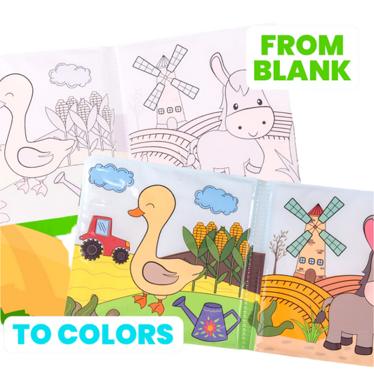 Cahier de Coloriage Enfantin - Kit Crayons de Couleur pour Enfants - BlxckFR