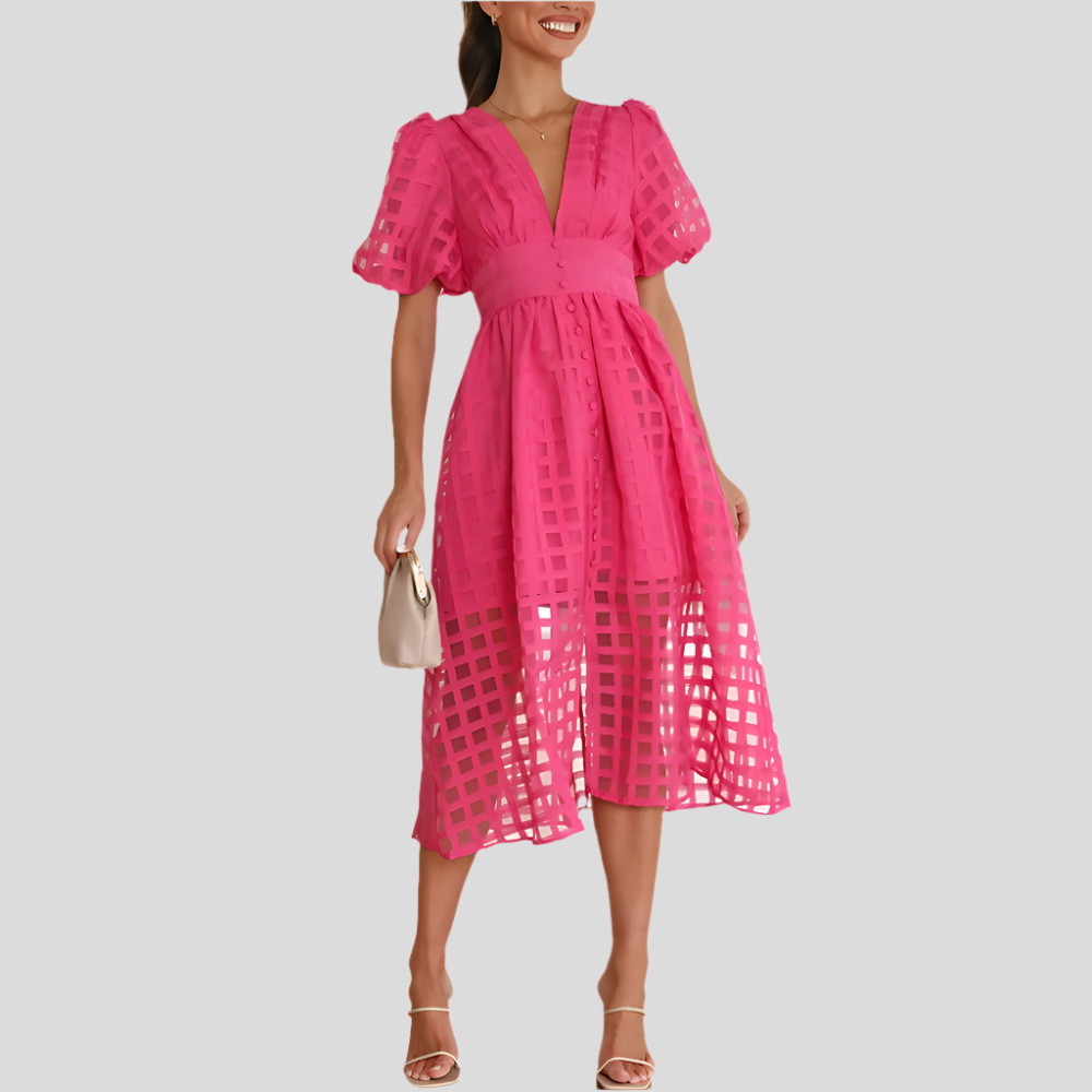 Livia – Robe Été Légère avec Jupe Flottante et Haut Élastique - BlxckFR