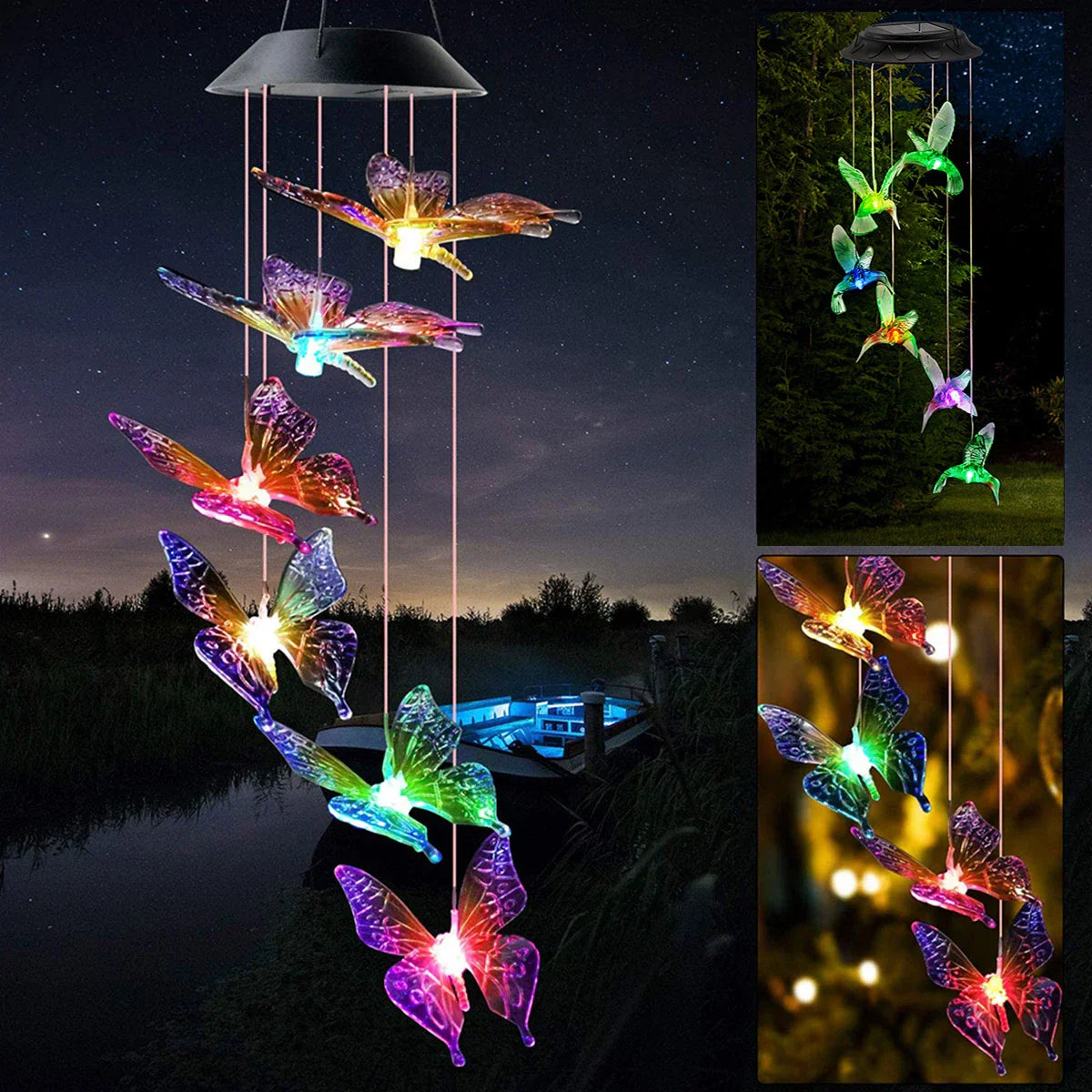 Lampe Solaire Élégante - Gong Éolien Décoratif