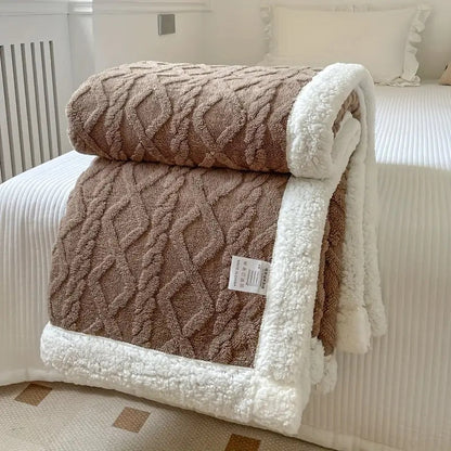 Couverture Polaire Douillette Réversible pour Lit