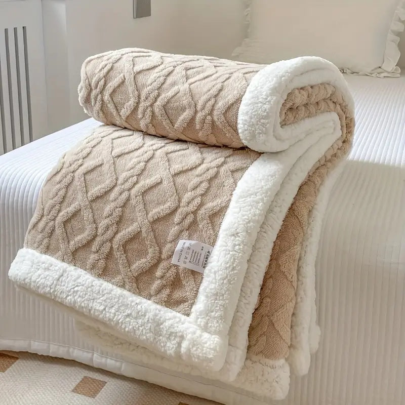 Couverture Polaire Douillette Réversible pour Lit