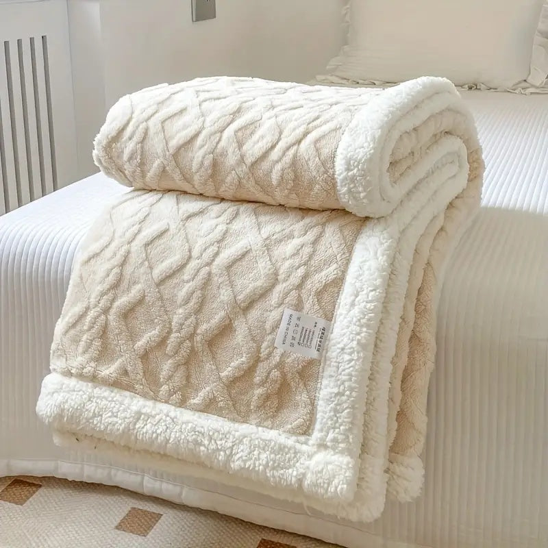 Couverture Polaire Douillette Réversible pour Lit