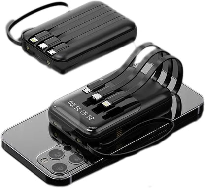 Batterie Portable Puissante 10000mAh | Charge Turbo et Câbles Inclus