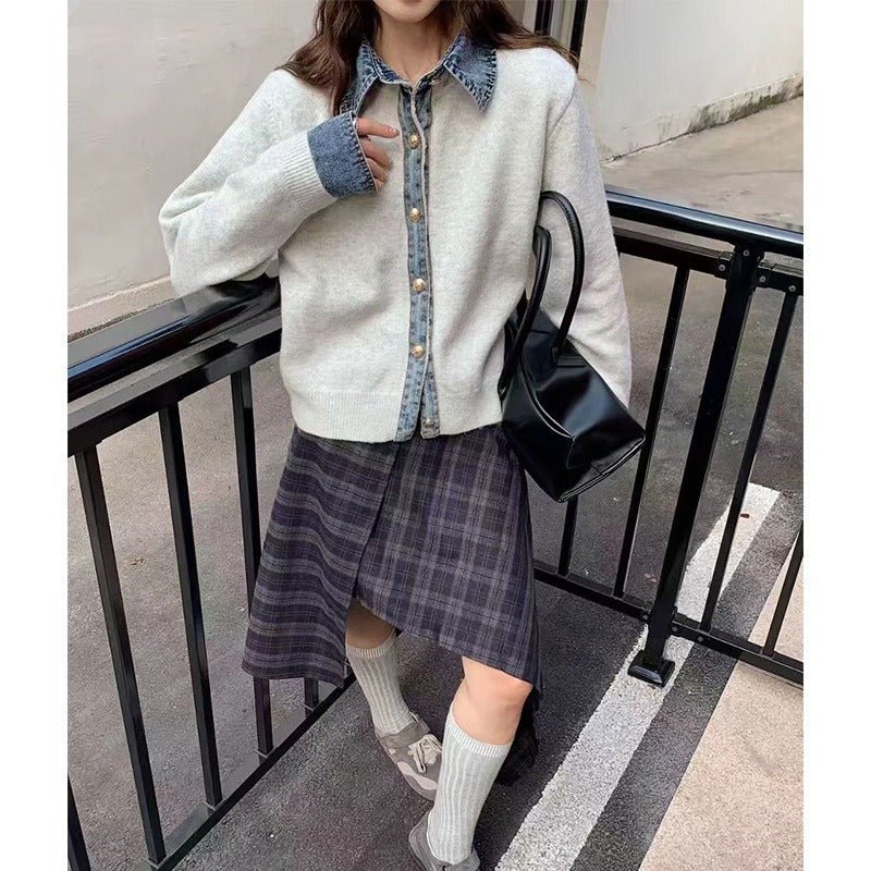 Pull en Maille Col V Décontracté - Foivo