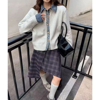 Pull en Maille Col V Décontracté - Foivo