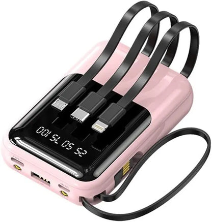 Batterie Portable Puissante 10000mAh | Charge Turbo et Câbles Inclus