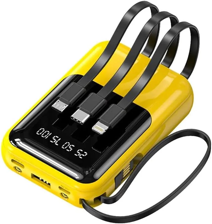 Batterie Portable Puissante 10000mAh | Charge Turbo et Câbles Inclus
