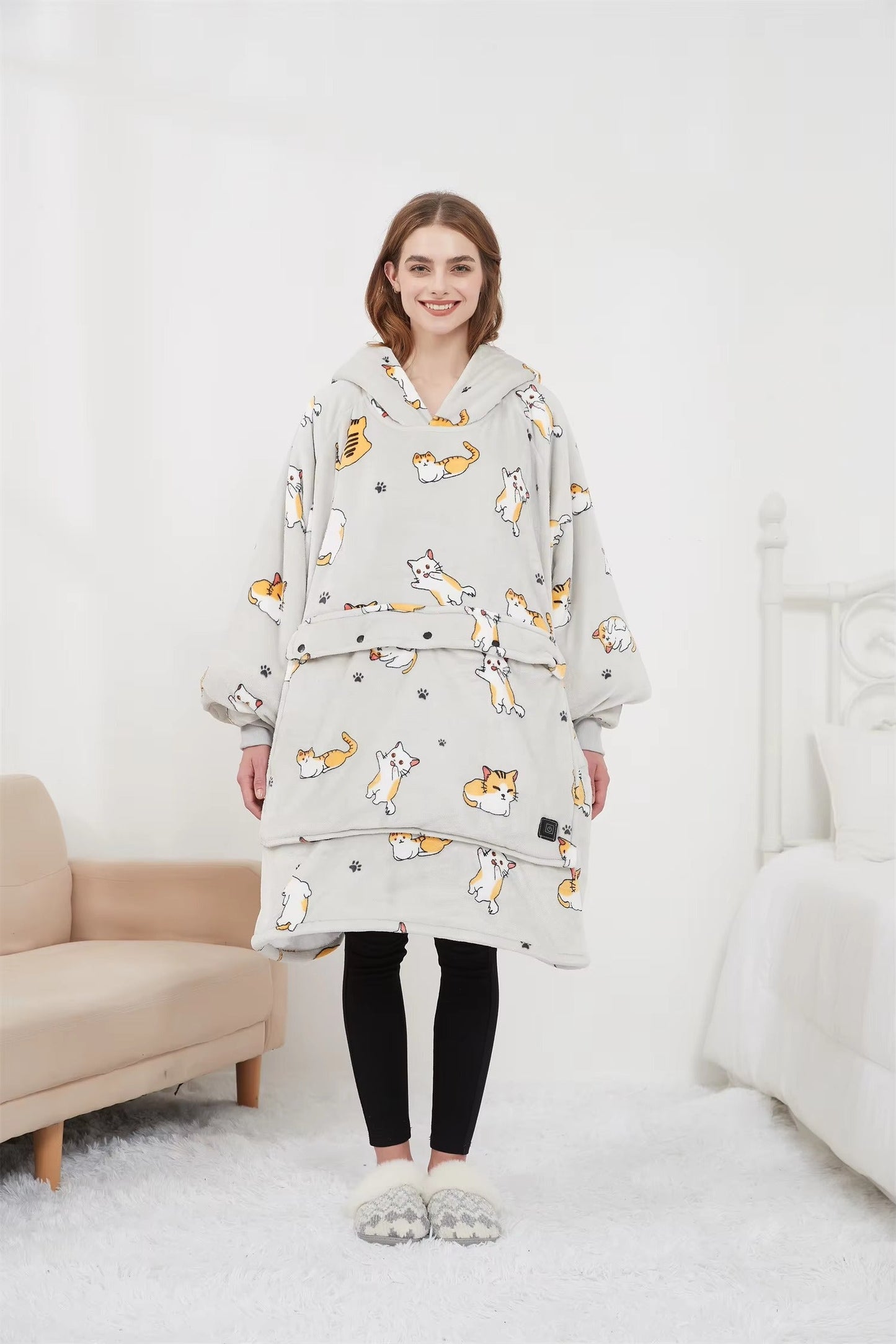 Couverture Chaude Capuche pour Hiver
