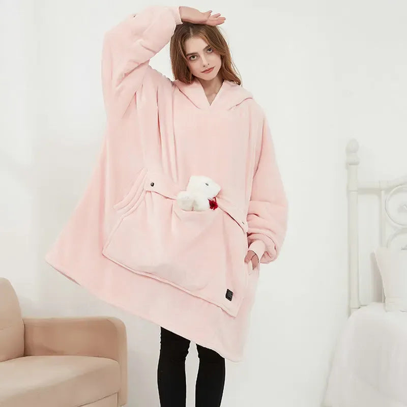 Couverture Chaude Capuche pour Hiver