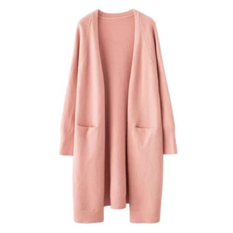 Manteau Femme Élégant en Laine Douce Taille Détendue