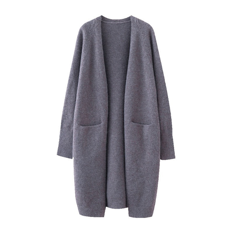 Manteau Femme Élégant en Laine Douce Taille Détendue