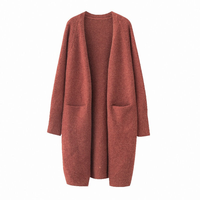 Manteau Femme Élégant en Laine Douce Taille Détendue
