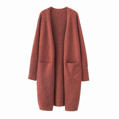 Manteau Femme Élégant en Laine Douce Taille Détendue