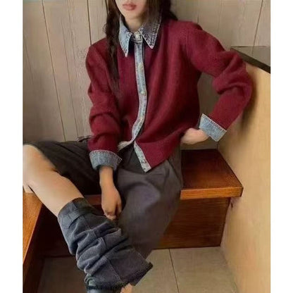 Pull en Maille Col V Décontracté