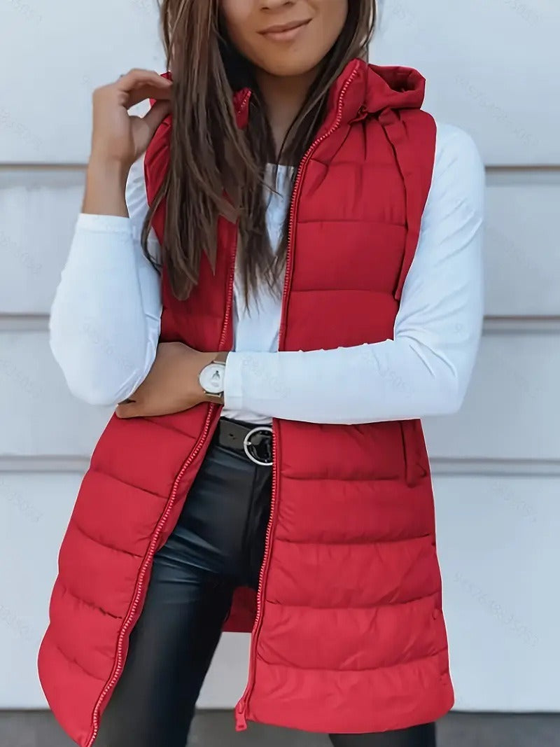 Gilet Douillet Long Femme | Veste Oversize avec Capuche