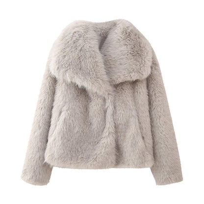 Manteau Fourrure Luxe Hiver