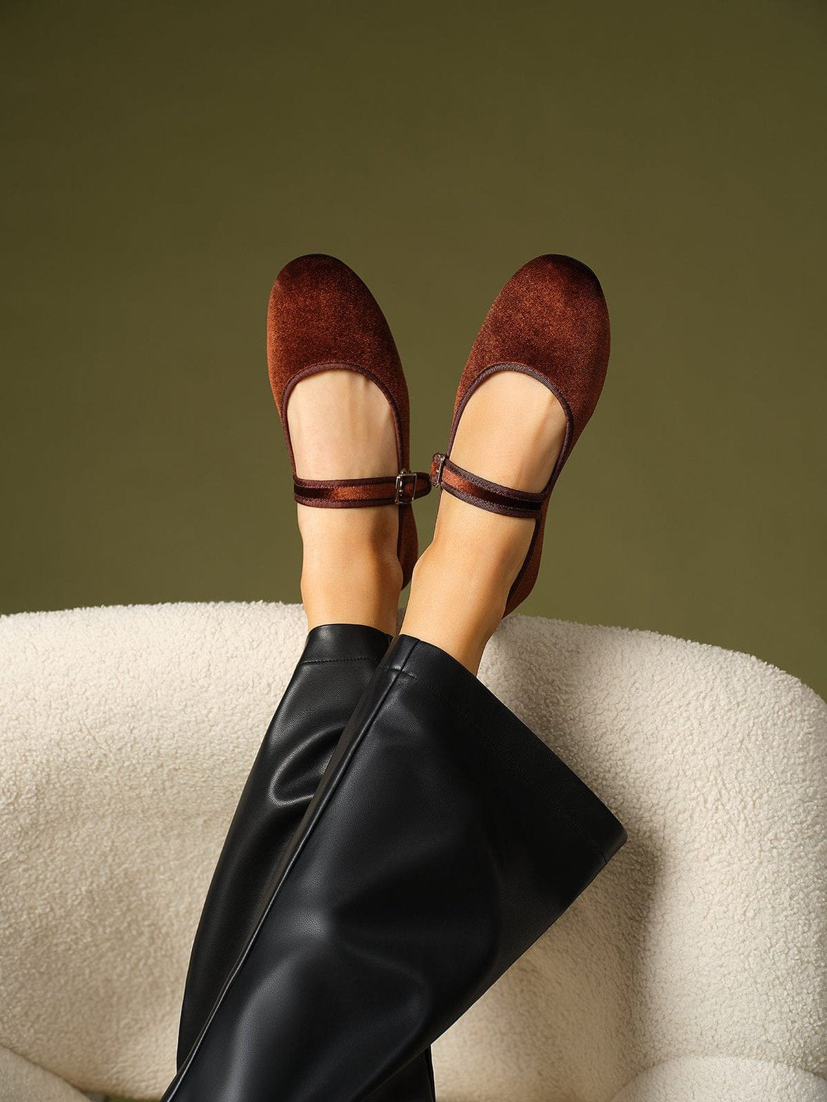 Chaussures Femmes en Velours Doux - Foivo