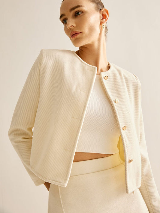 Veste Tweed Classique Élégante - Foivo