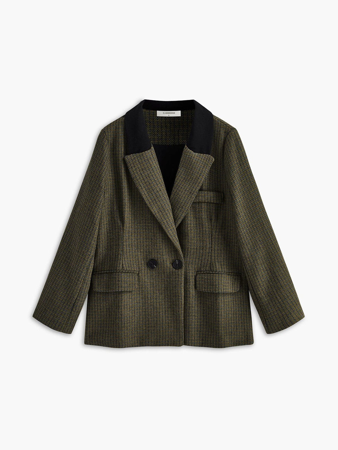 Veste Tweed Classique Grande Taille - Foivo