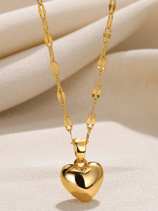 Collier Cœur Doré Raffiné - Foivo