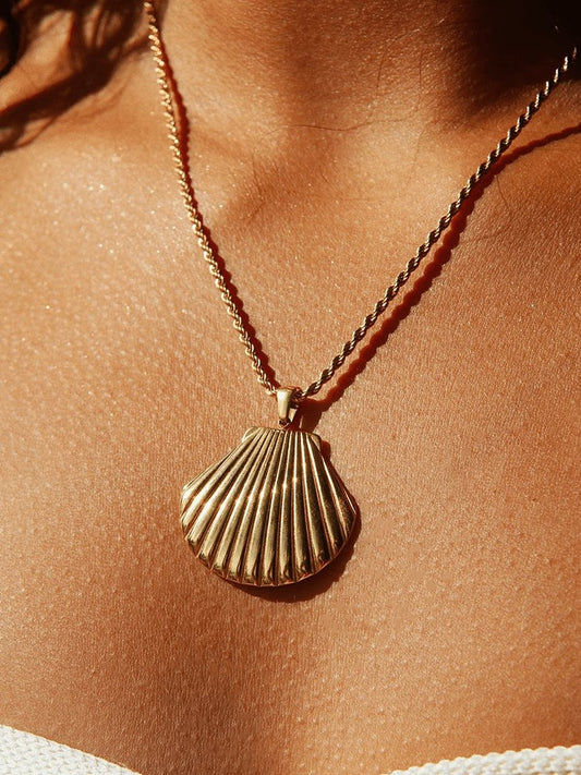 Collier Perle de Mer Doré Luxe - Foivo