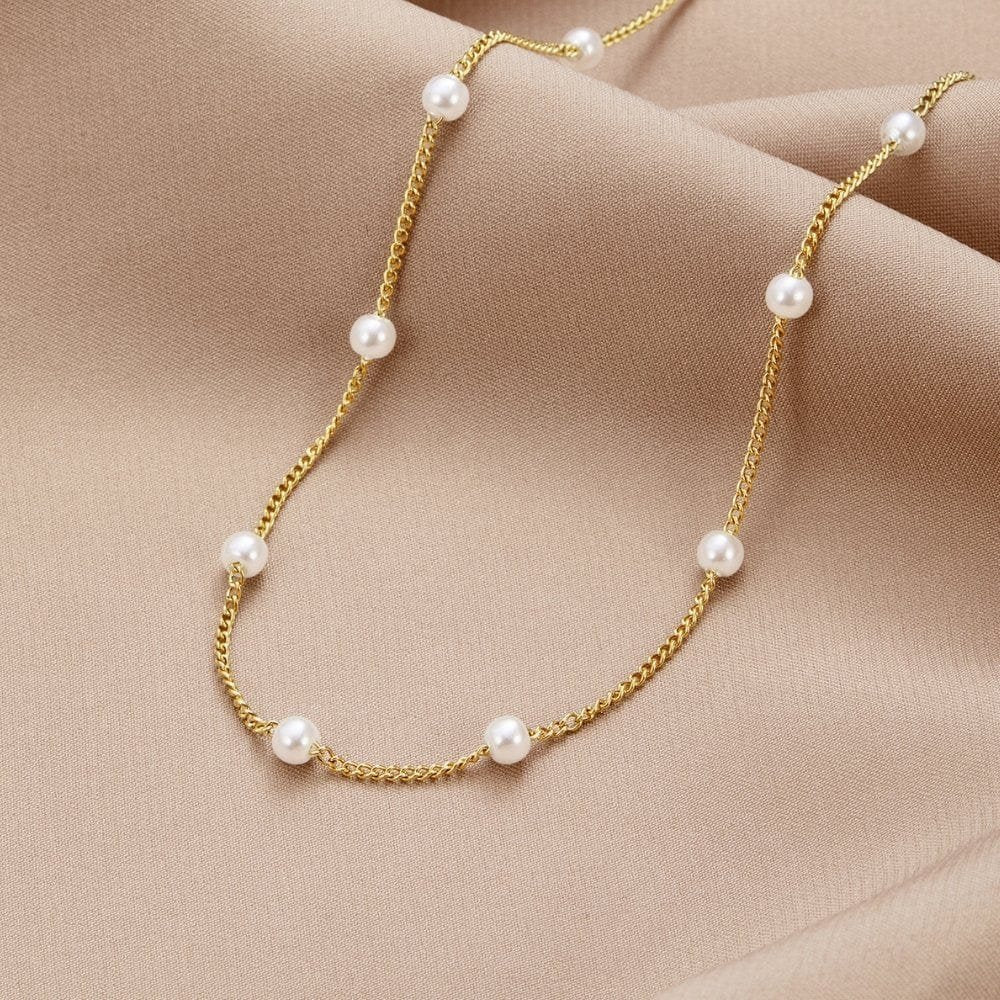 Collier Perles et Or 18K Élégant Luxe - Foivo
