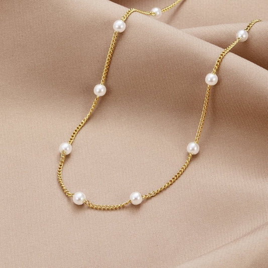 Collier Perles et Or 18K Élégant Luxe - Foivo