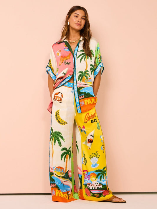 Ensemble Floral Exotique Décontracté - Foivo