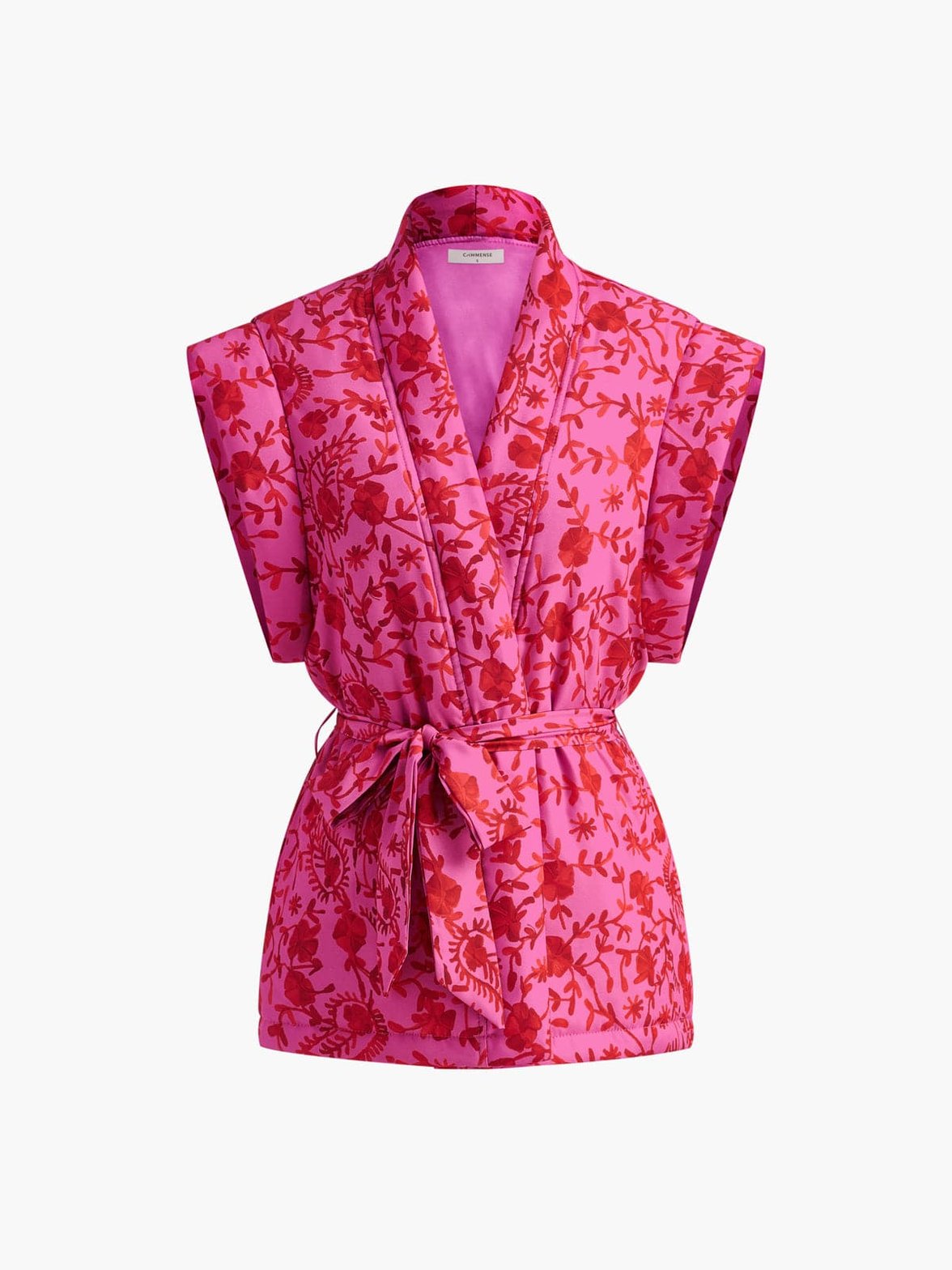 Gilet Floral Chic à Lacer - Foivo