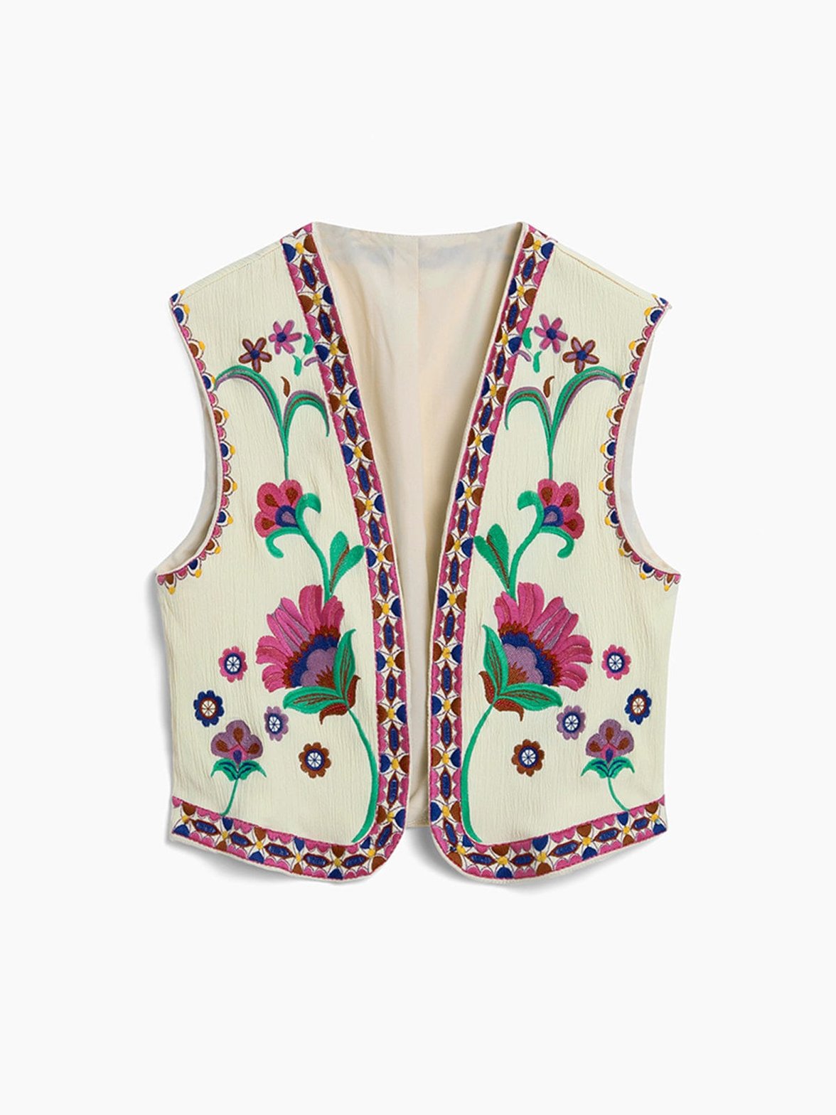 Gilet Floral Élégant Chic Boho