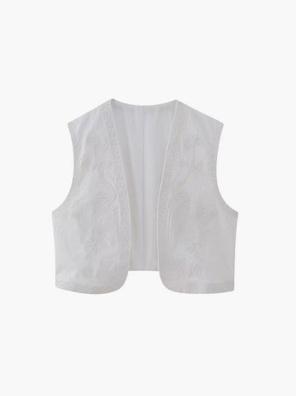 Gilet Floral Élégant Chic Boho