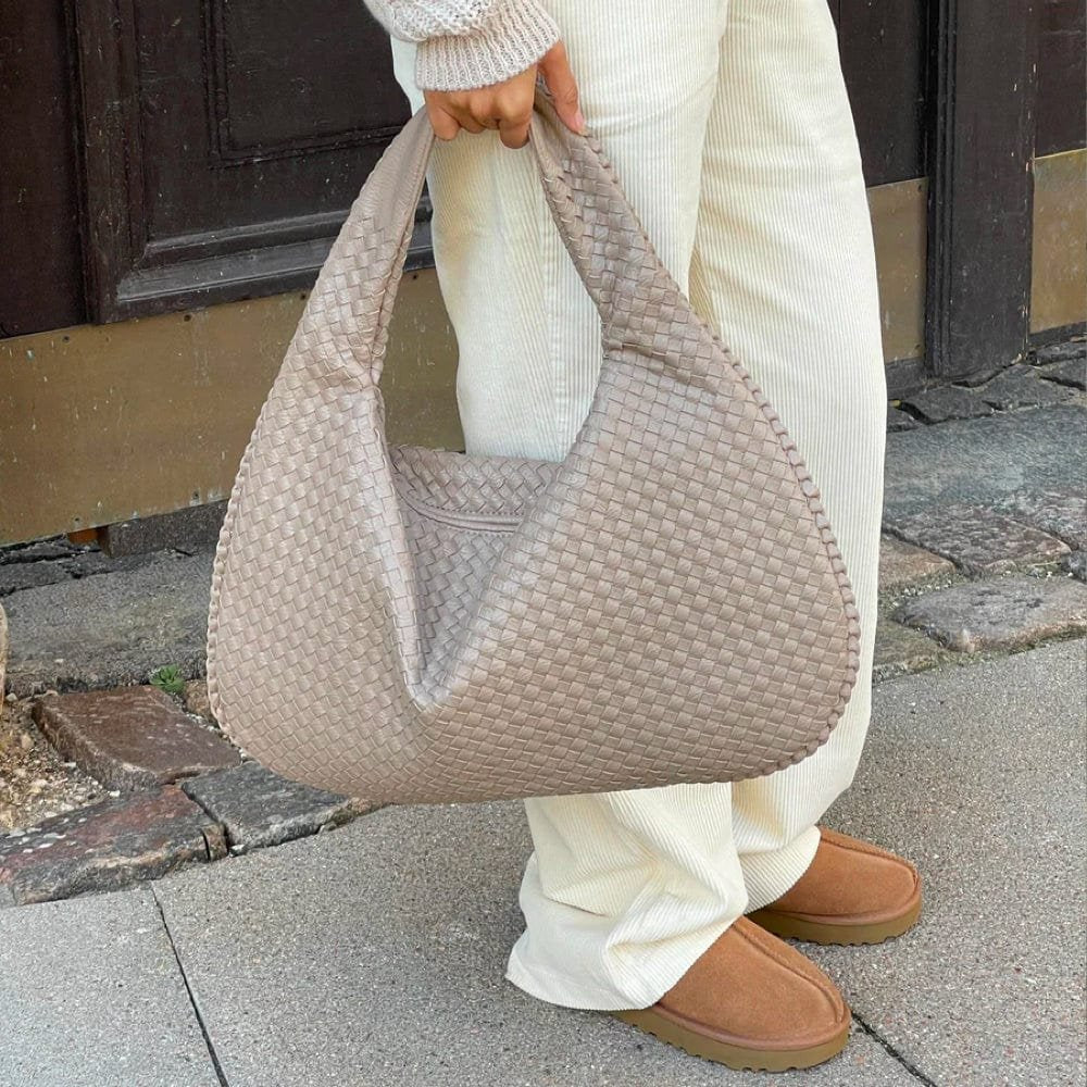 Sac à Main Tressé Élégant Grande Capacité