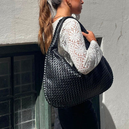 Sac à Main Tressé Élégant Grande Capacité