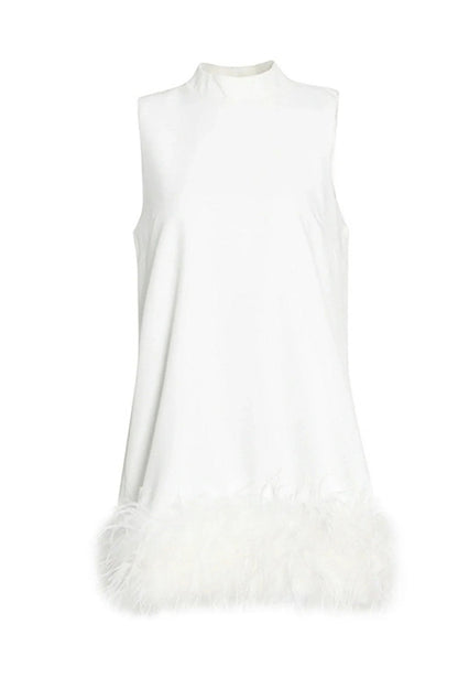 Robe Courte Évasée Dentelle Féminine