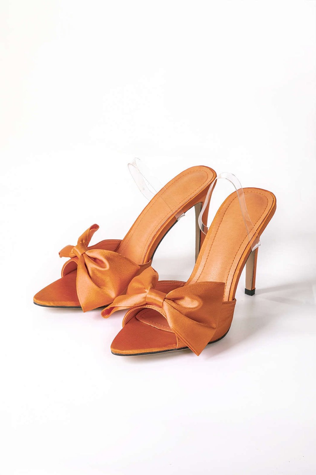 Mules Élégantes Rose Pailleté à Nœud