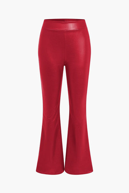 Pantalon Chic en Cuir Faux