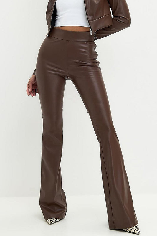 Pantalon Chic en Cuir Faux - Foivo