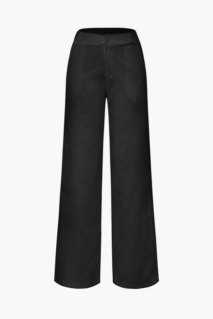 Pantalon Décontracté Lin Beige Chic