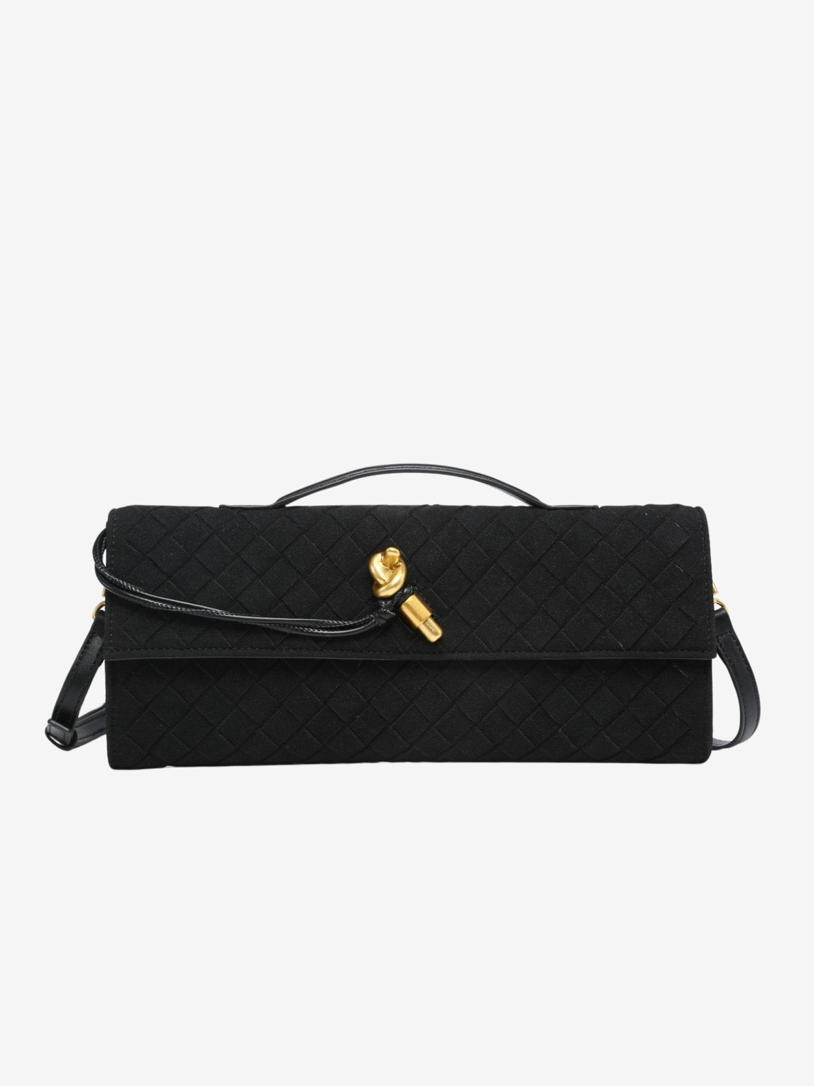 Pochette Chic en Cuir Tressé