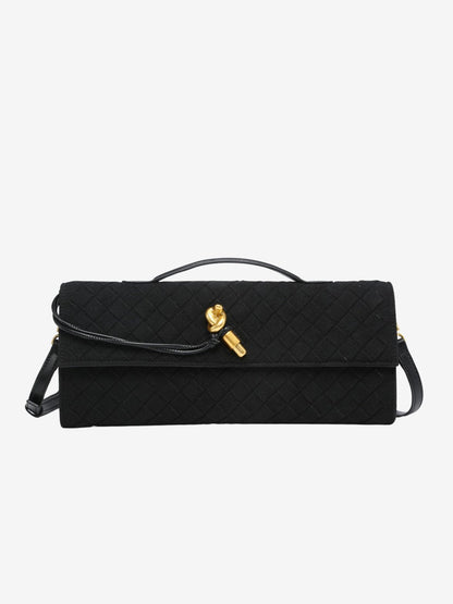 Pochette Chic en Cuir Tressé