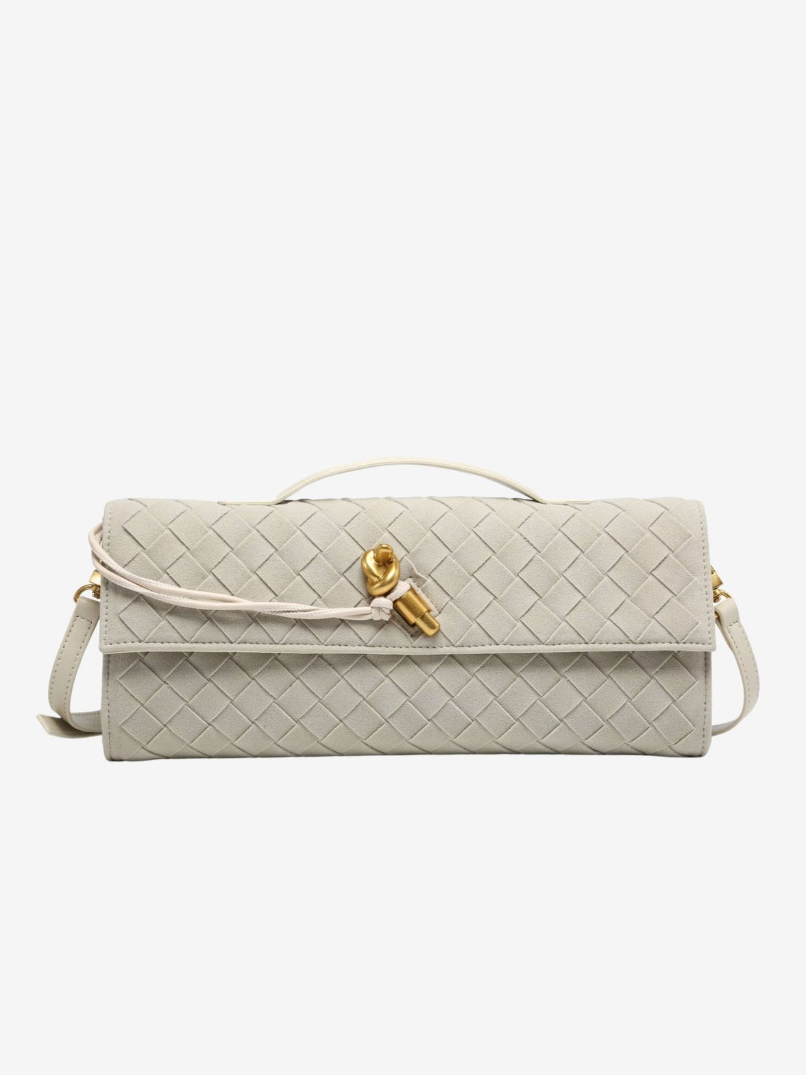 Pochette Chic en Cuir Tressé